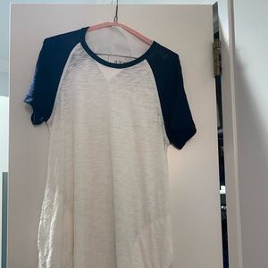 Blue and white t shirt dress